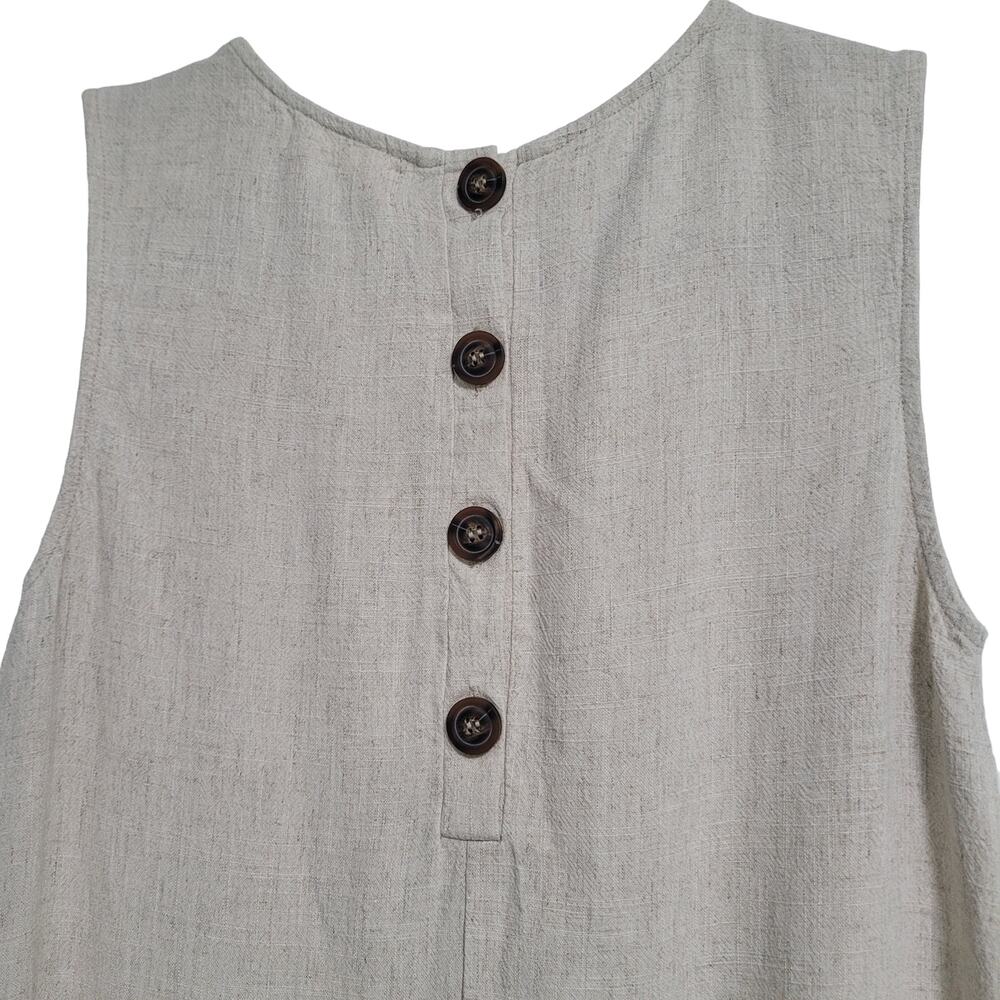 Altar'd State Tan Sleeveless Button Up Back Knee Length Dress Size XS - Picture 4 of 6